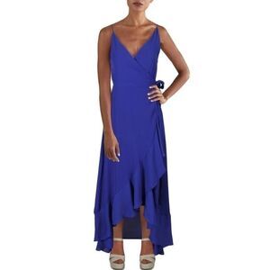 Lisa & Lucy Spring Wrap Hi-low Wrap Ruffle‎ Dress S